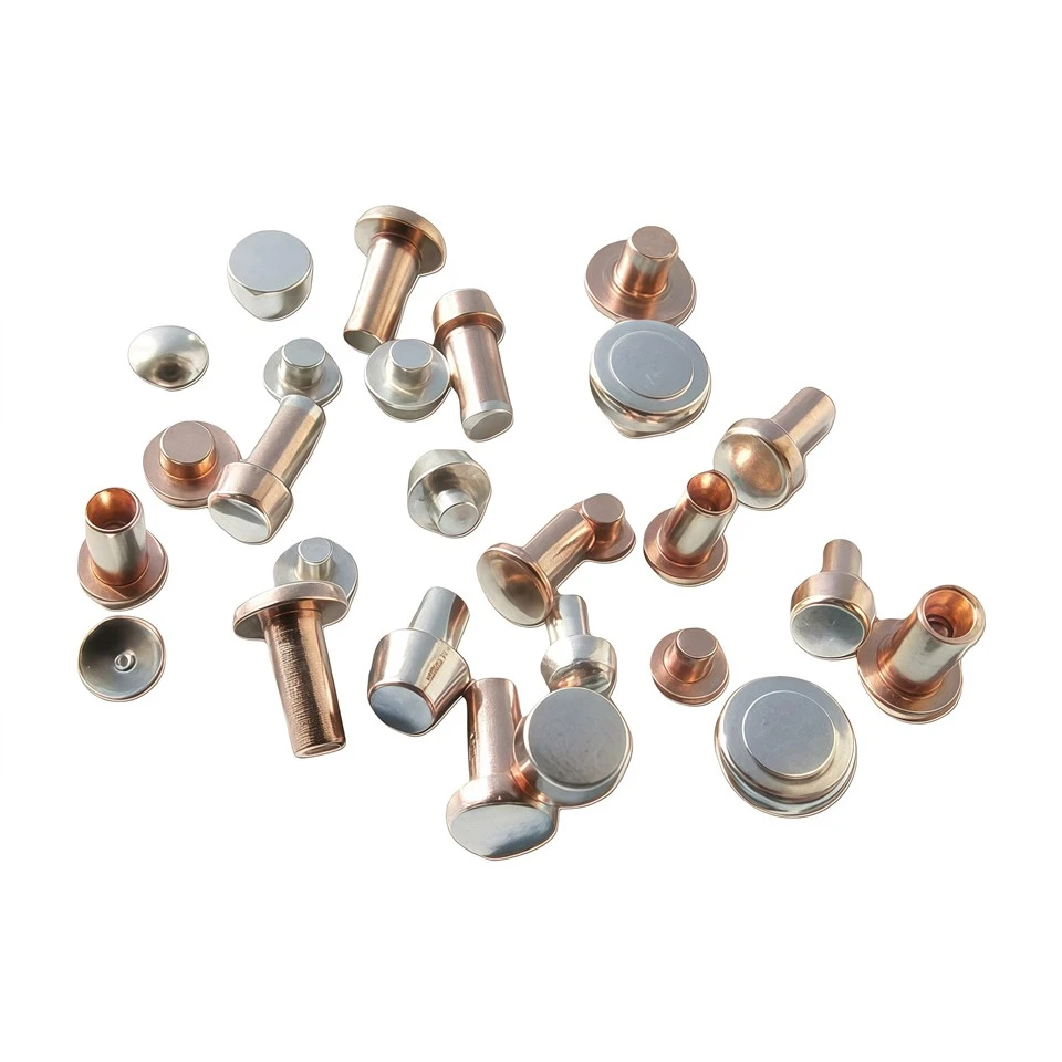 Silver Brass Trimetal Contact Rivets